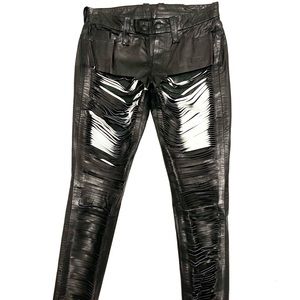 Unravel project black leather pants.